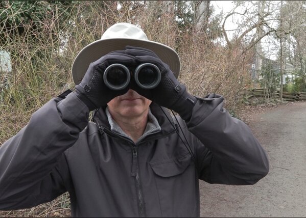 Kevin Slagboom birding in the field